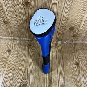 Creative Covers Golf Driver Headcover Zip Top for Tees Divot Tool Blue And White
